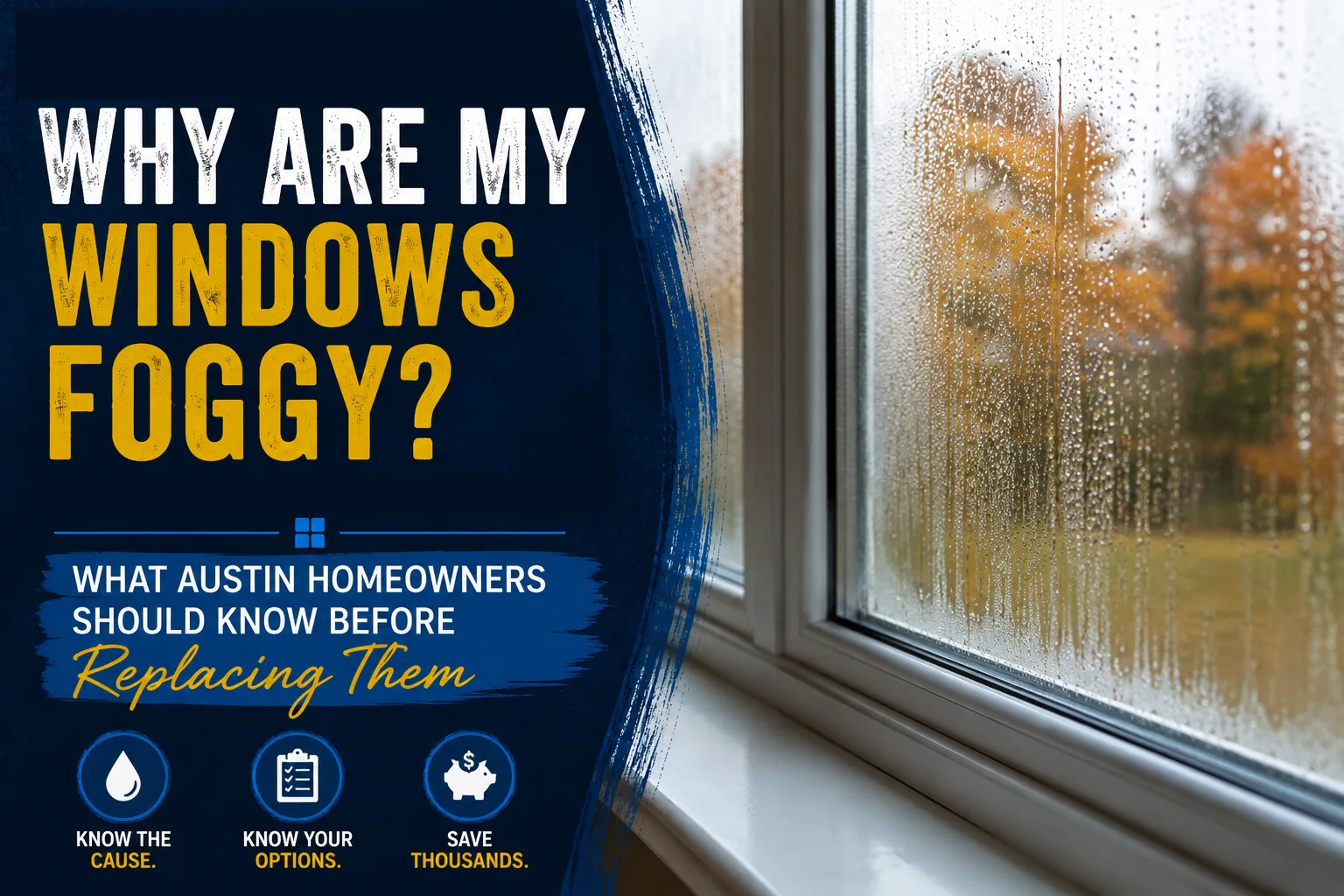 Why Are My Windows Foggy? What Austin Homeowners Should Know Before Replacing Them