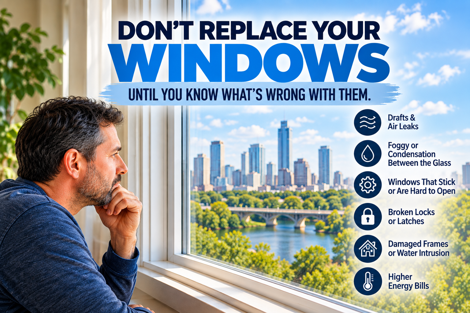 Don’t Replace Your Windows Until You Know What’s Wrong: Austin Window Repair vs. Replacement